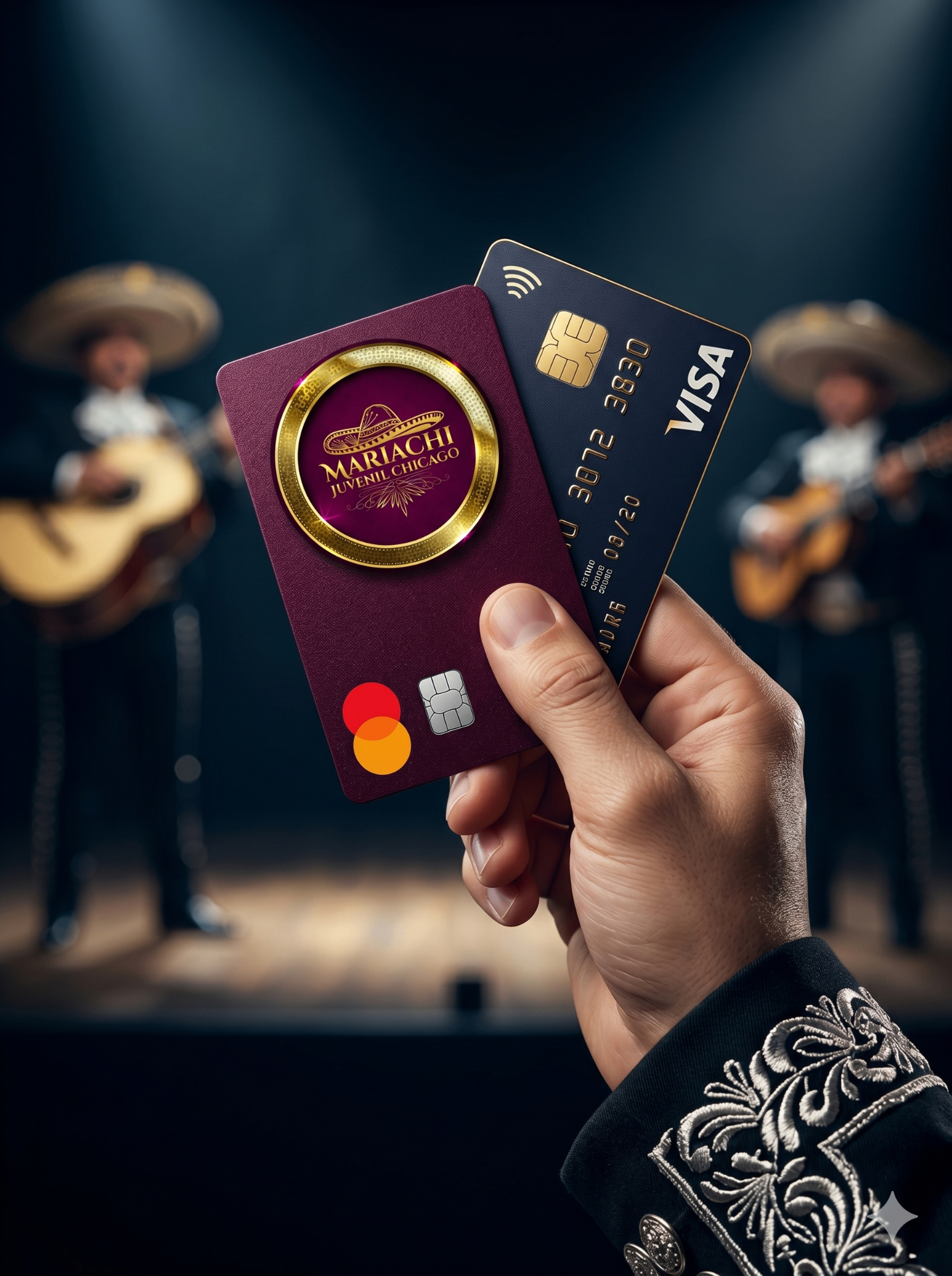 Mariachi Juvenil Chicago acepta tarjetas de crédito Visa, Mastercard y American Express